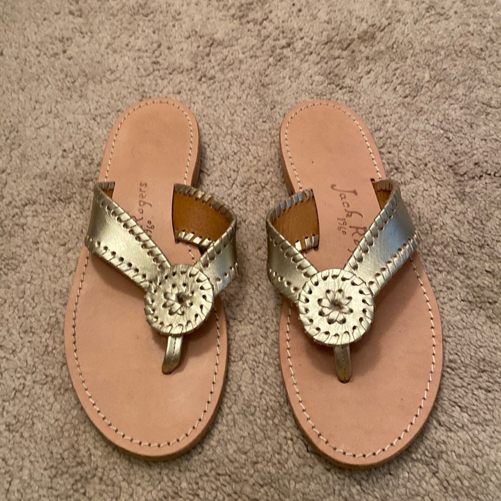 Jack Rogers 1960 Gold Sandals